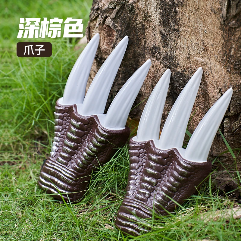 棕色恐龙面具爪子玩具