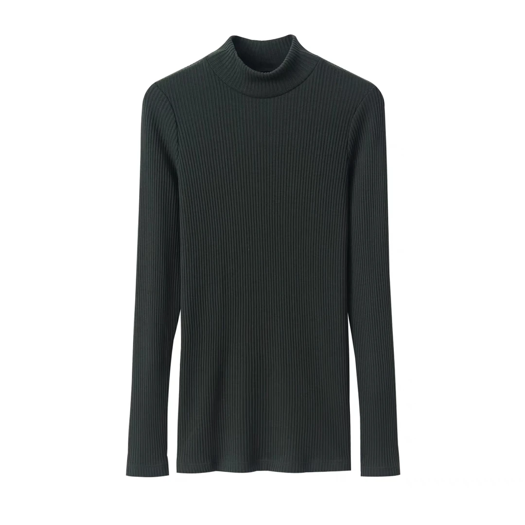 秋冬净版中领打底衫！时尚百搭纯色内搭！女士套头半高领打底衫！！