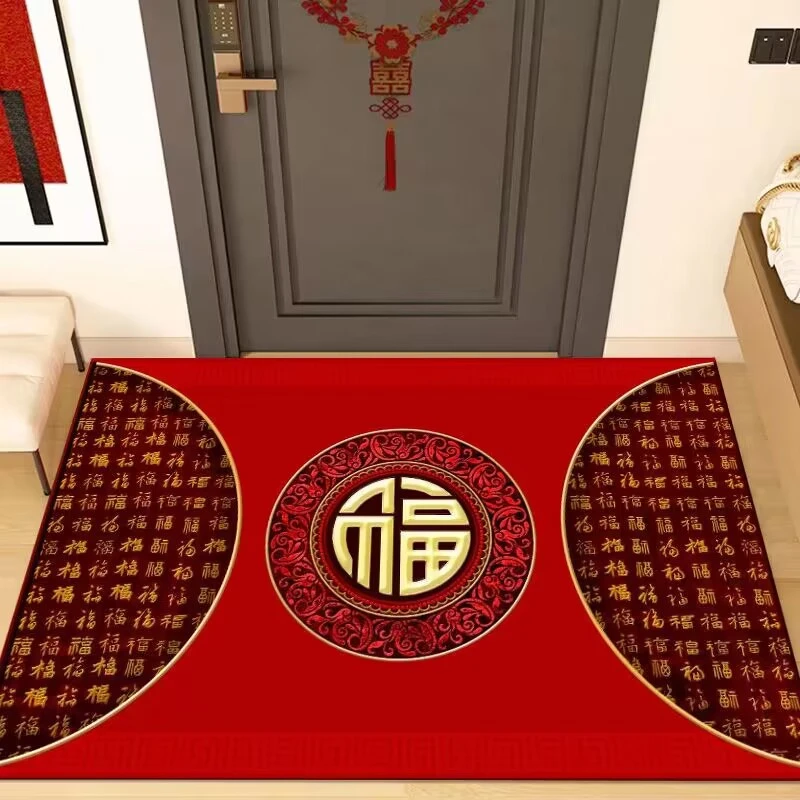 E1647尺寸70*100厘米欧式防滑门口地垫地毯长条加厚耐脏家用万福