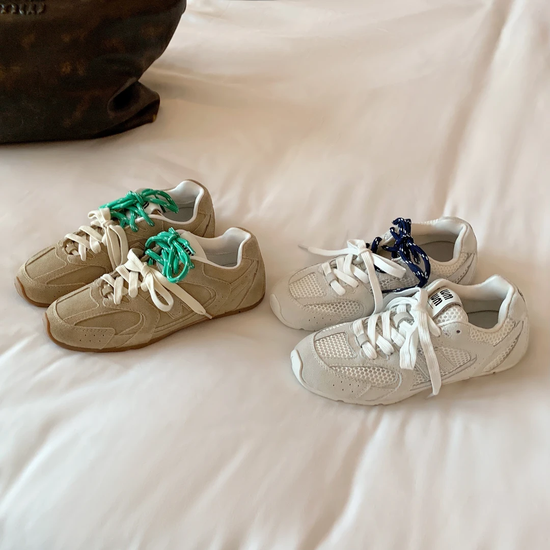 苏茵茵联名款复古德训鞋女韩版百搭休闲运动阿甘鞋内增高E4103084