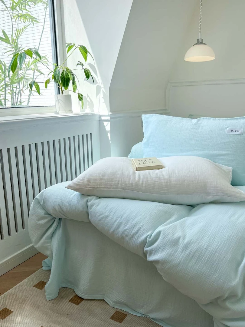 全棉双层纱四件套A类母婴级纯棉套件纱布床上用品日式极简4件套