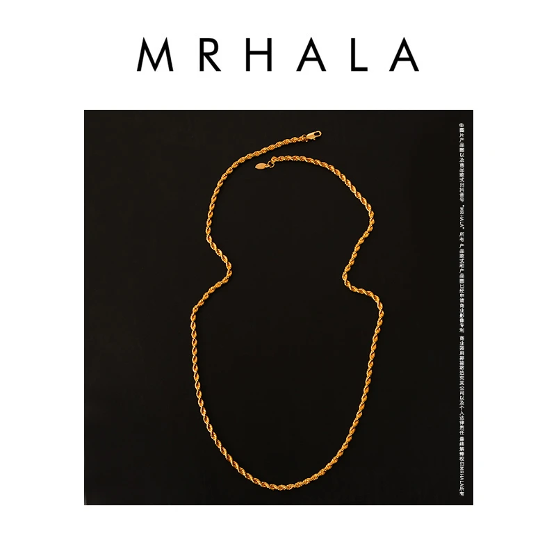 铜合金项链 MRHALA 欧美时尚麻花项链YZ30121