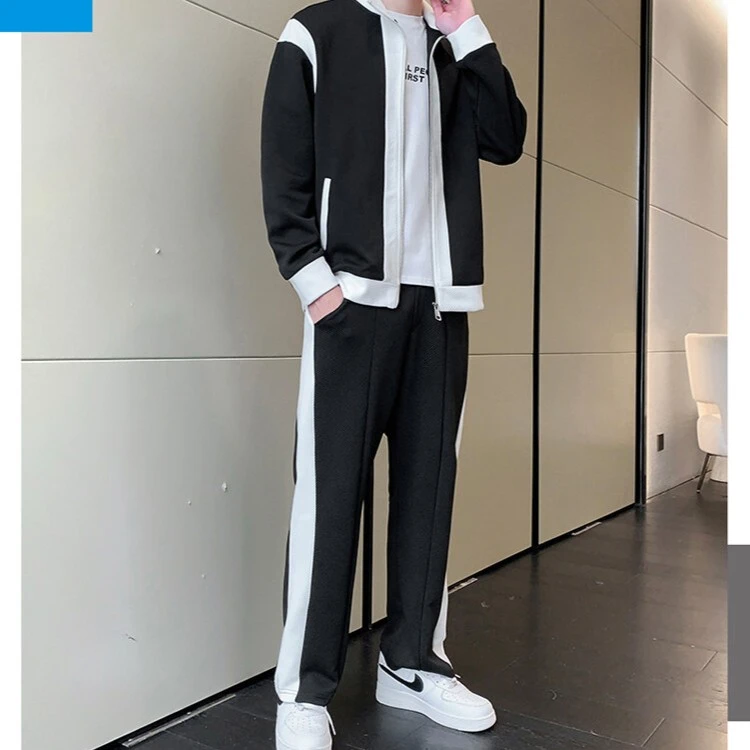 2024秋冬季新款男士卫衣卫裤套装百搭外套男时尚休闲运动潮两件套