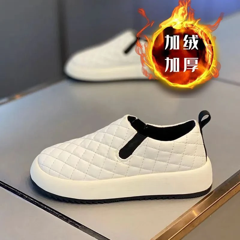 男士一脚蹬秋冬新款网红爆款潮鞋棉鞋百搭运动休闲版鞋保暖时尚鞋
