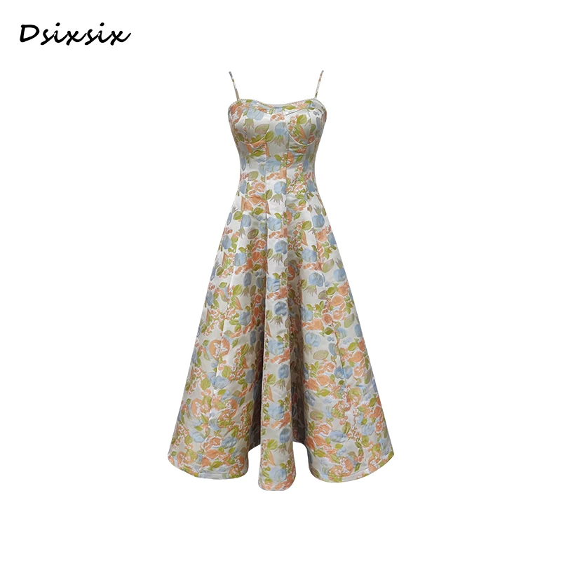 Meika-现货-2024年春夏原创新款显瘦收腰连衣裙-32218K