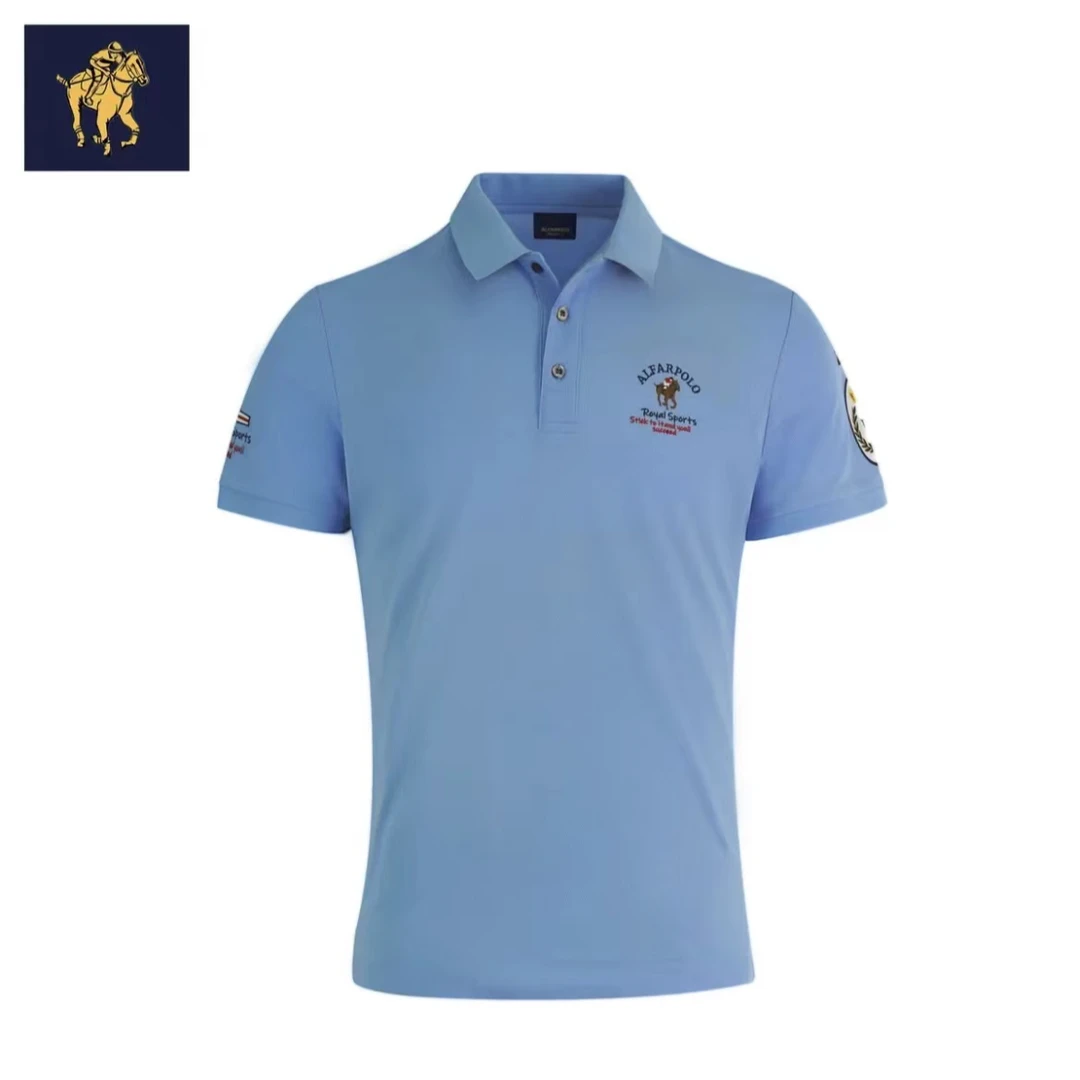 男士Polo衫纯色系透气潮流时尚商务休闲短袖男装翻领T恤夏季新款