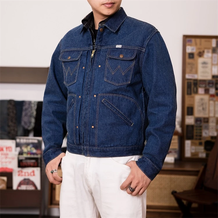 海哥&红风 洗水牛仔外套男秋冬原牛14OZ美式复古夹克24MJZ 60S