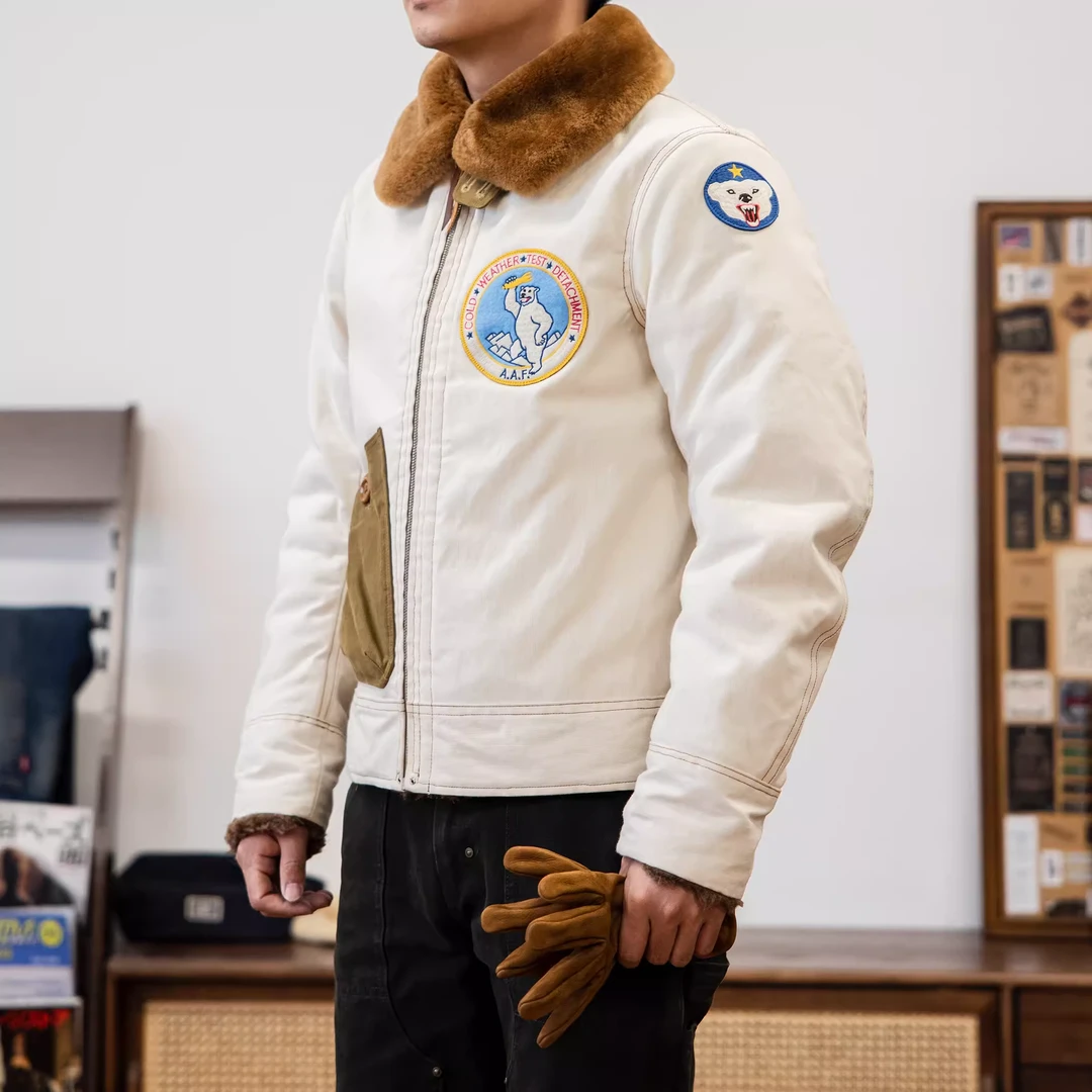 【海哥专属】红风 白熊S-3二战飞行夹克美式加厚棉服复古工装外套