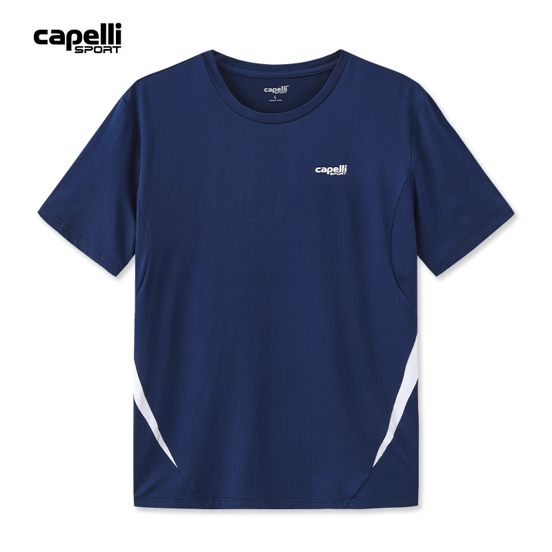 Capelli Sport短袖T恤凉感透气男夏季运动休闲圆领半袖弹力速干