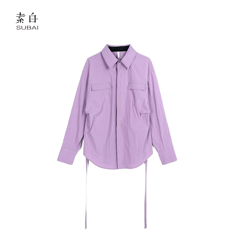 素白【知春】纯棉收腰款衬衫SB2411CP00681