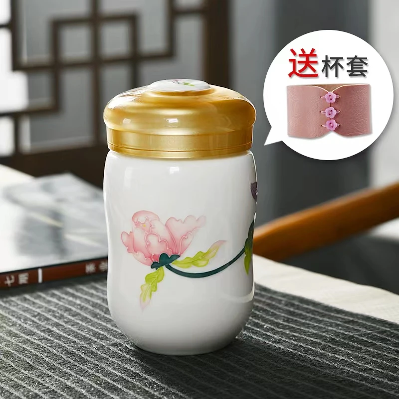 成艺釉下手工手绘复古便携带盖防烫陶瓷杯创意网红茶器