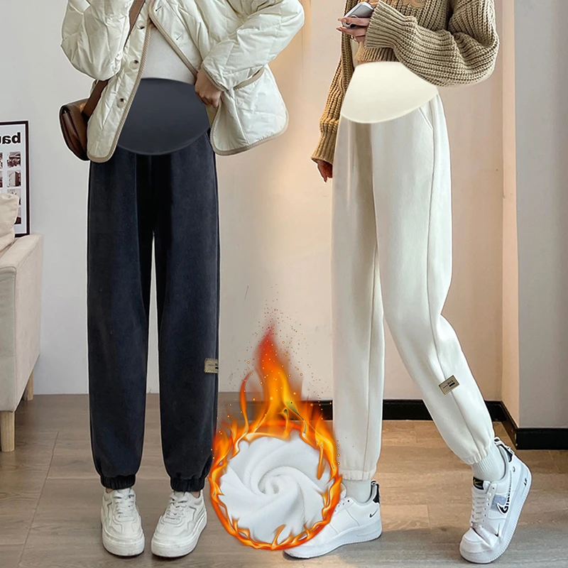 孕妇裤冬季加绒加厚2023秋冬季新款孕期外穿显瘦灯笼裤冬装束脚裤