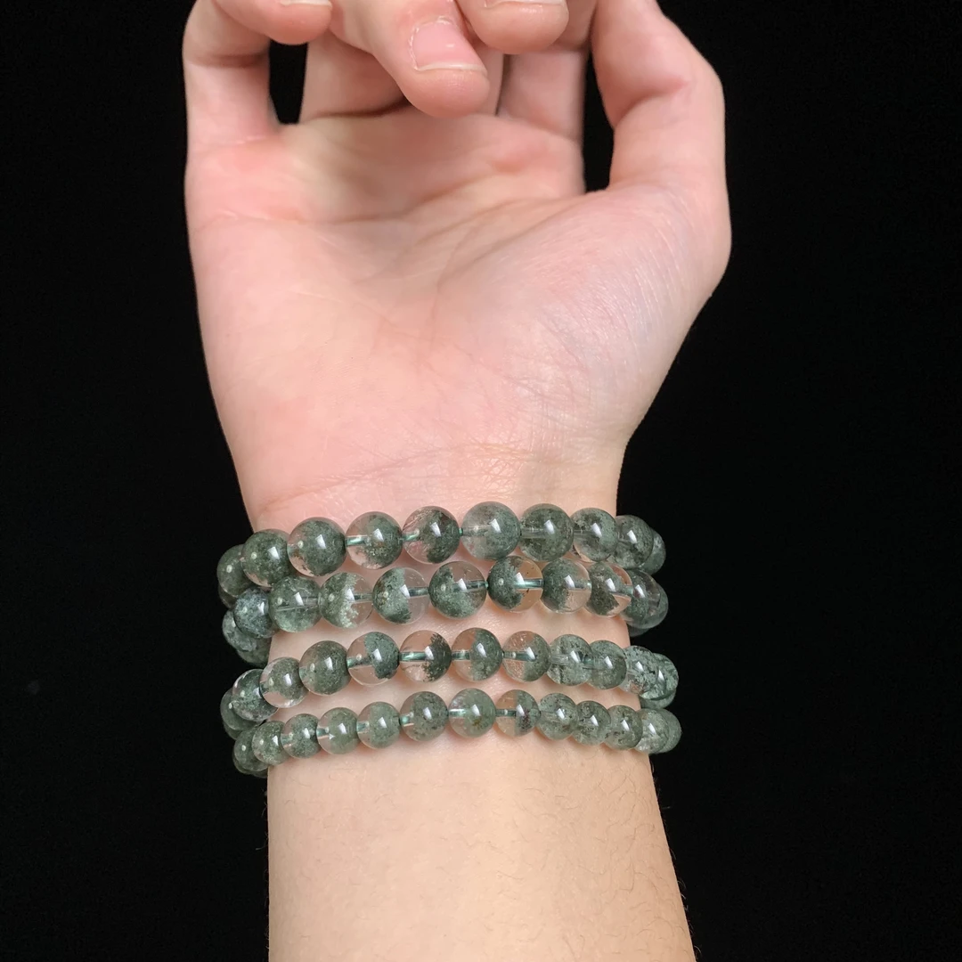 C巴西绿幽灵聚宝盆手串K4005多样性发其一