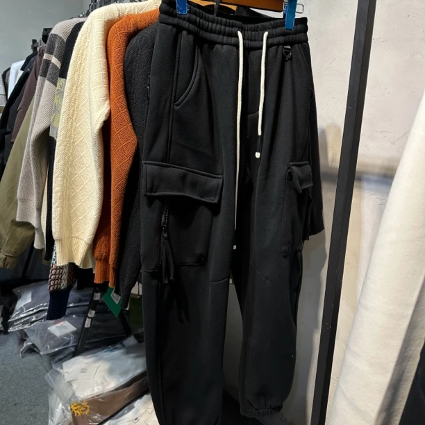 男士潮牌休闲裤宽松束脚工装裤弯刀长裤6685