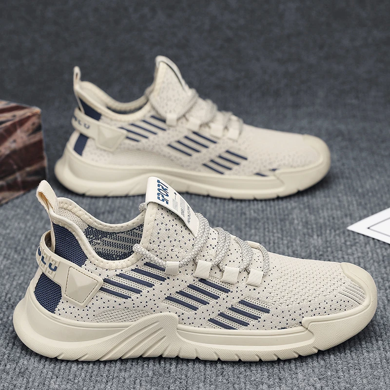 【5D飞织】2025年夏季网面防滑休闲软底跑步男鞋运动运动潮鞋椰子鞋