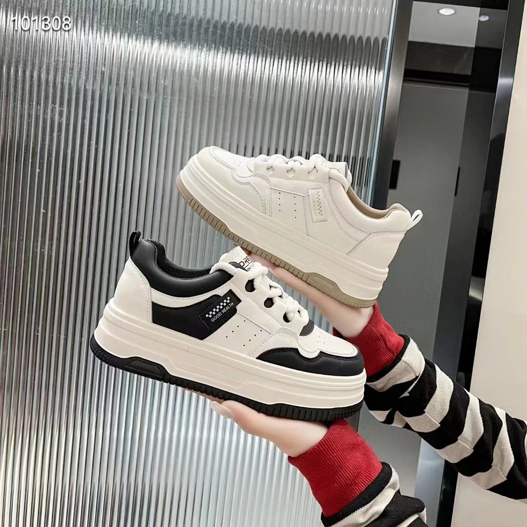 （新疆包邮）2024年新款时尚百搭小众厚底ins低帮韩版潮流板鞋