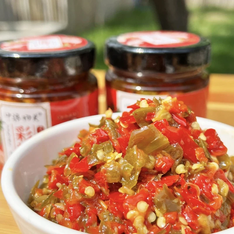 安徽龙耕产品香辣彩椒酱双椒酱辣椒酱下饭小菜佐料蘸料凉拌菜辣味