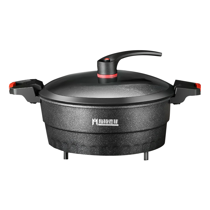 梅特德菲多功能微压锅不粘锅料理锅电炒锅（新疆西藏不发刀）7升