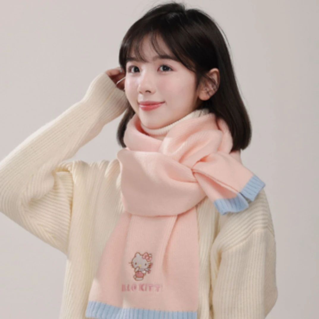 围巾女生高级感百搭秋冬天爆款针织围巾加厚时尚韩系ins风围脖