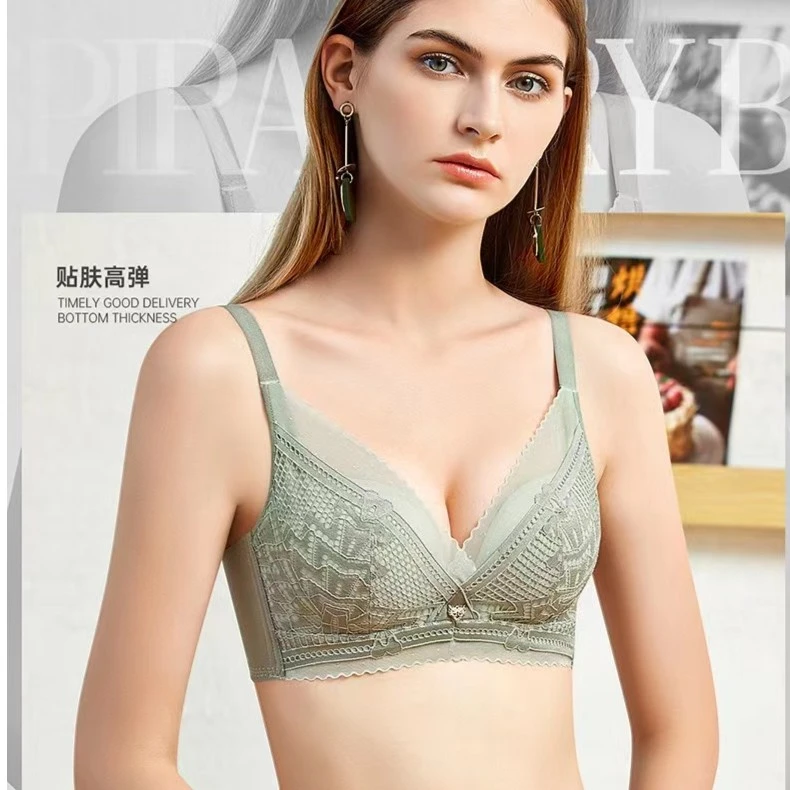 9903    无钢圈蕾丝女士文胸内衣舒适小胸上托聚拢透气