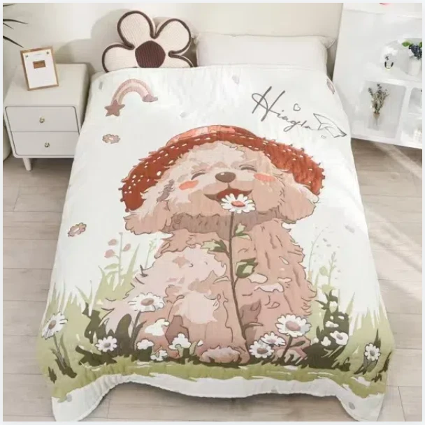 【阿旺】冬天的被200*230成人泡芙被亲肤棉纱四季通用加厚盖被