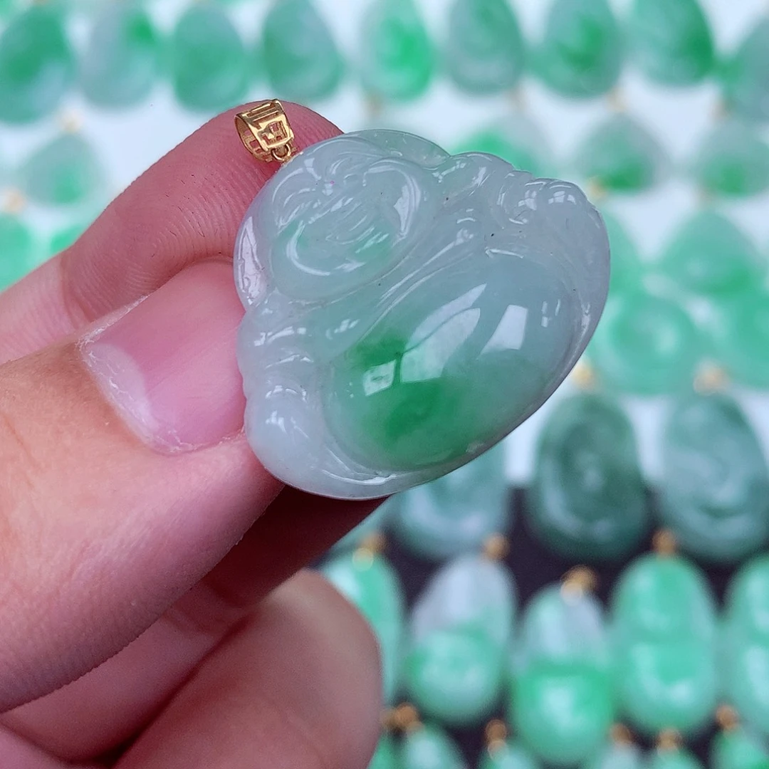 翡翠颈饰18K金镶嵌翡翠