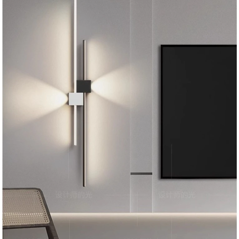 极简长条壁灯卧室床头灯现代简约创意客厅沙发电视背景墙充电壁灯