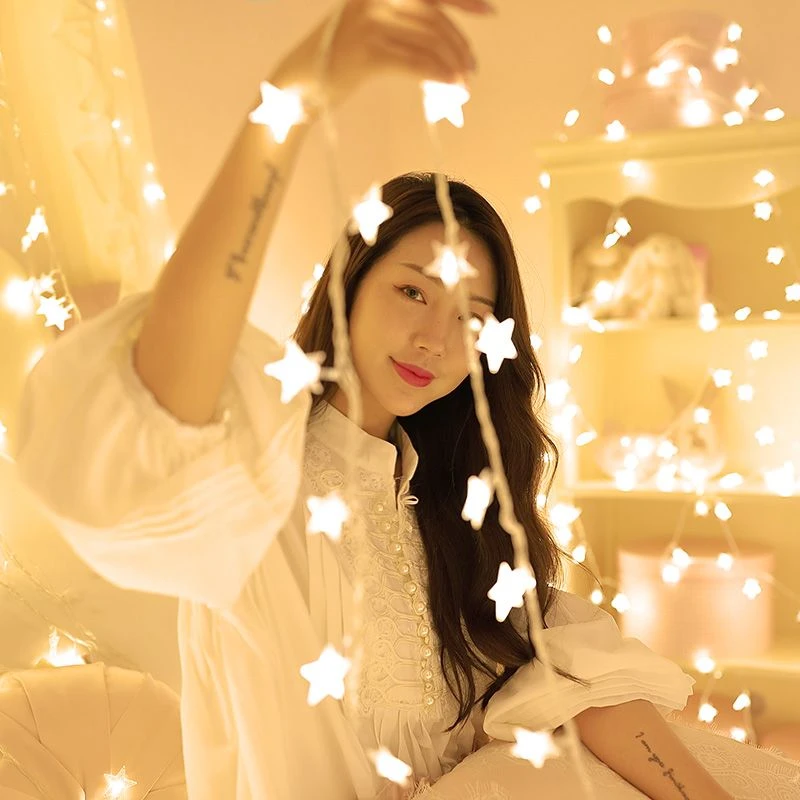 网红星星灯彩灯串灯卧室少女心房间改造装饰品宿舍布置小灯饰ins