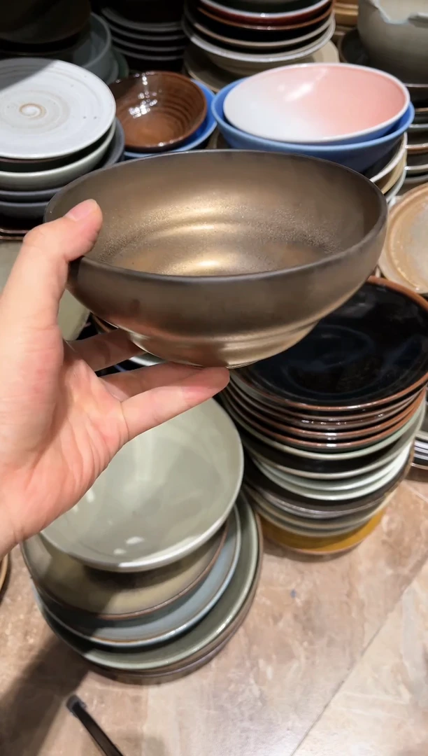 【闪购商品】瓷片7寸 满金葫芦碗福利款