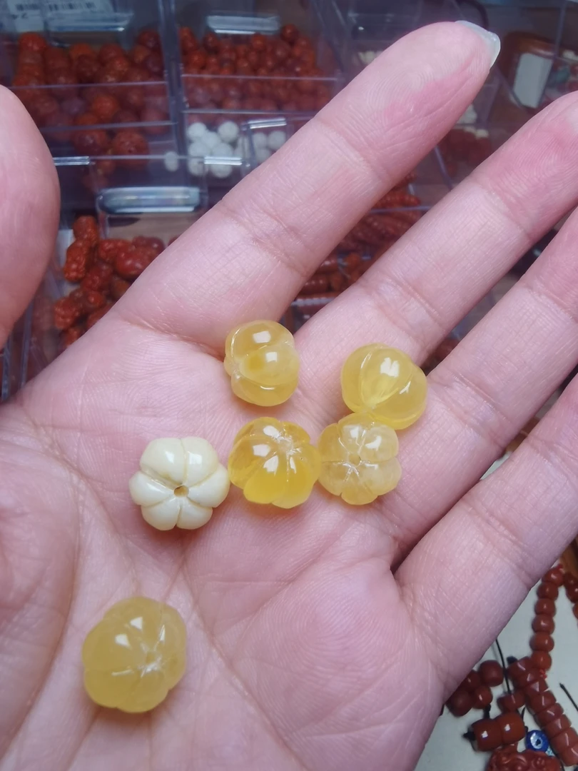 天然蜜蜡瓜珠单珠