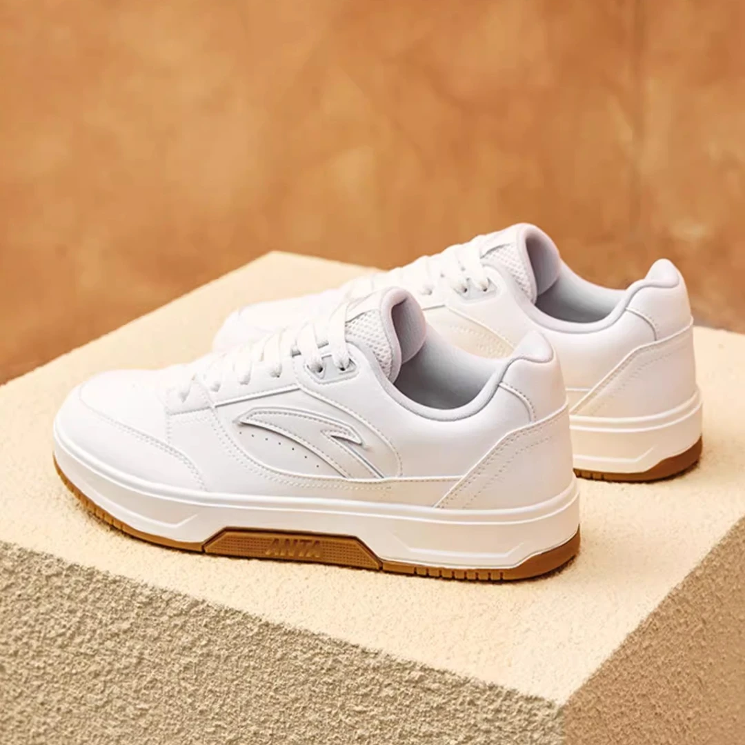 安踏BASIC丨板鞋2024夏季男女小白鞋经典百搭厚底休闲鞋112438012