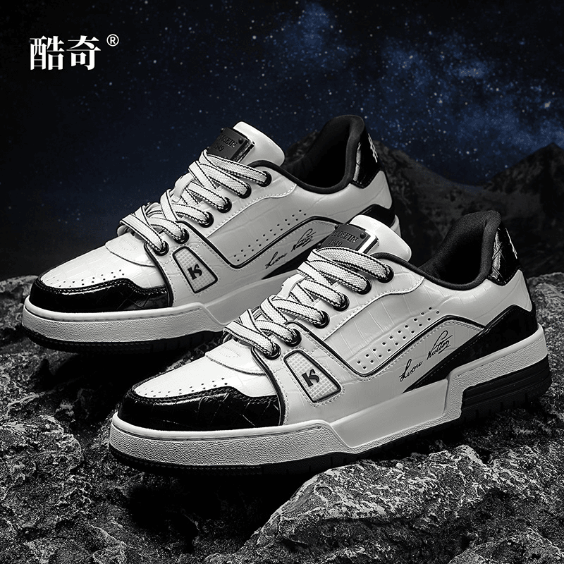 kokee/酷奇男士舒适耐磨百搭白色潮鞋运动板鞋时尚潮流鞋子