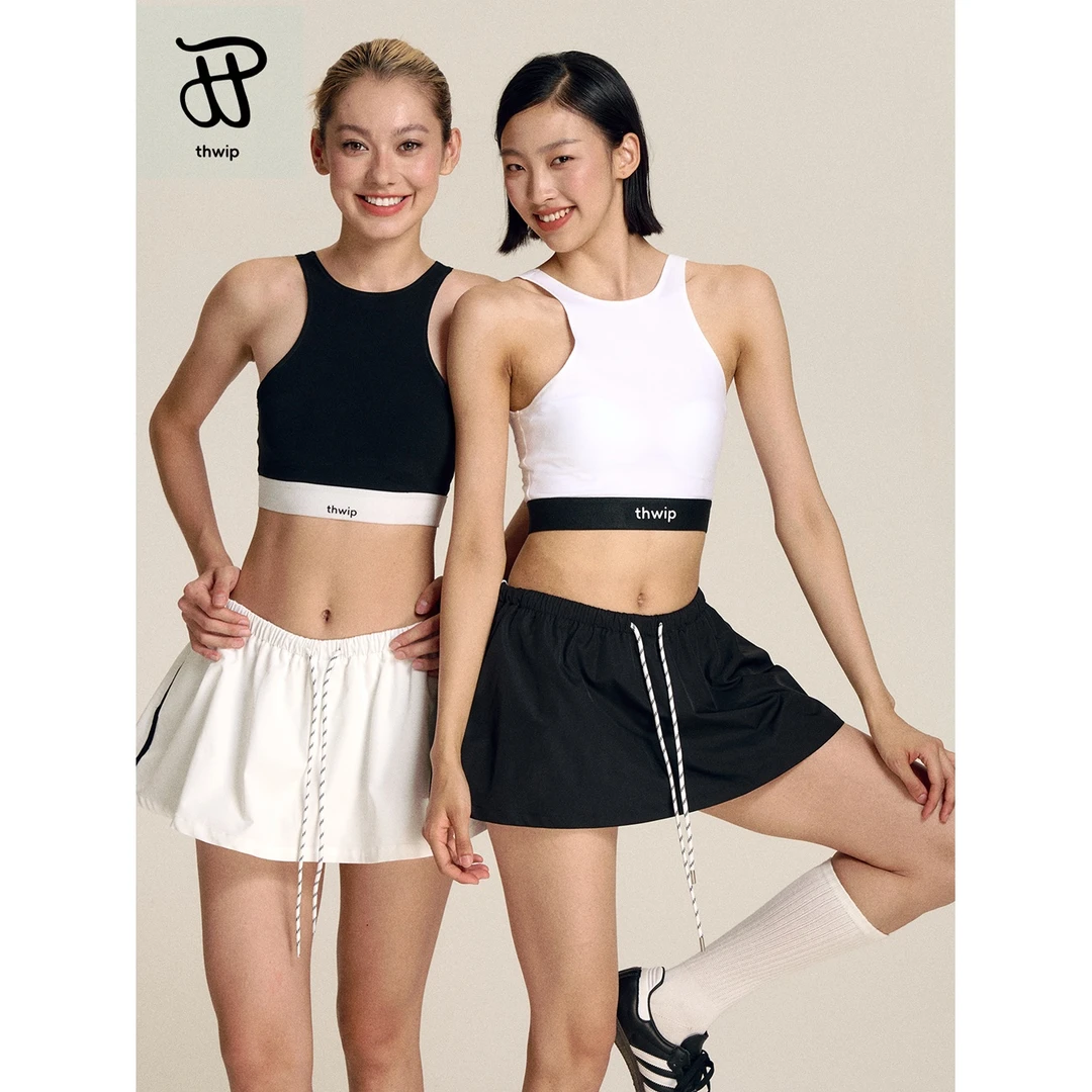 THWIP 秋季新款运动风U型露背短款显身材内搭LOGO百搭舒适背心女