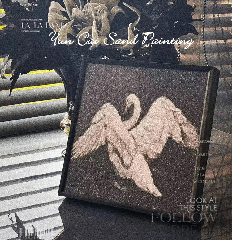 天鹅砂岩装饰电视柜摆高级感艺术极简室内入户玄关玄关装饰画挂画