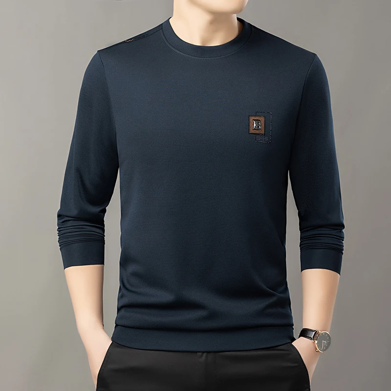 美·豪爵保罗秋季薄款卫衣男士长袖休闲圆领中年潮流上衣85808