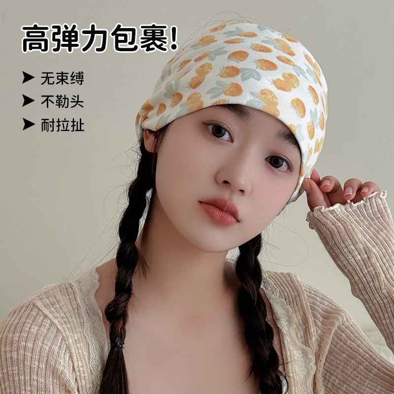 奶fufu月子发带夏季纯棉月子头巾春秋月子帽透气吸汗产后护额头