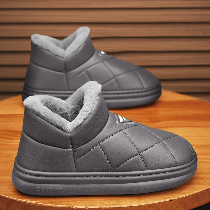 男鞋冬季新款加绒加厚高帮户外休闲雪地靴男士保暖东北棉鞋外穿