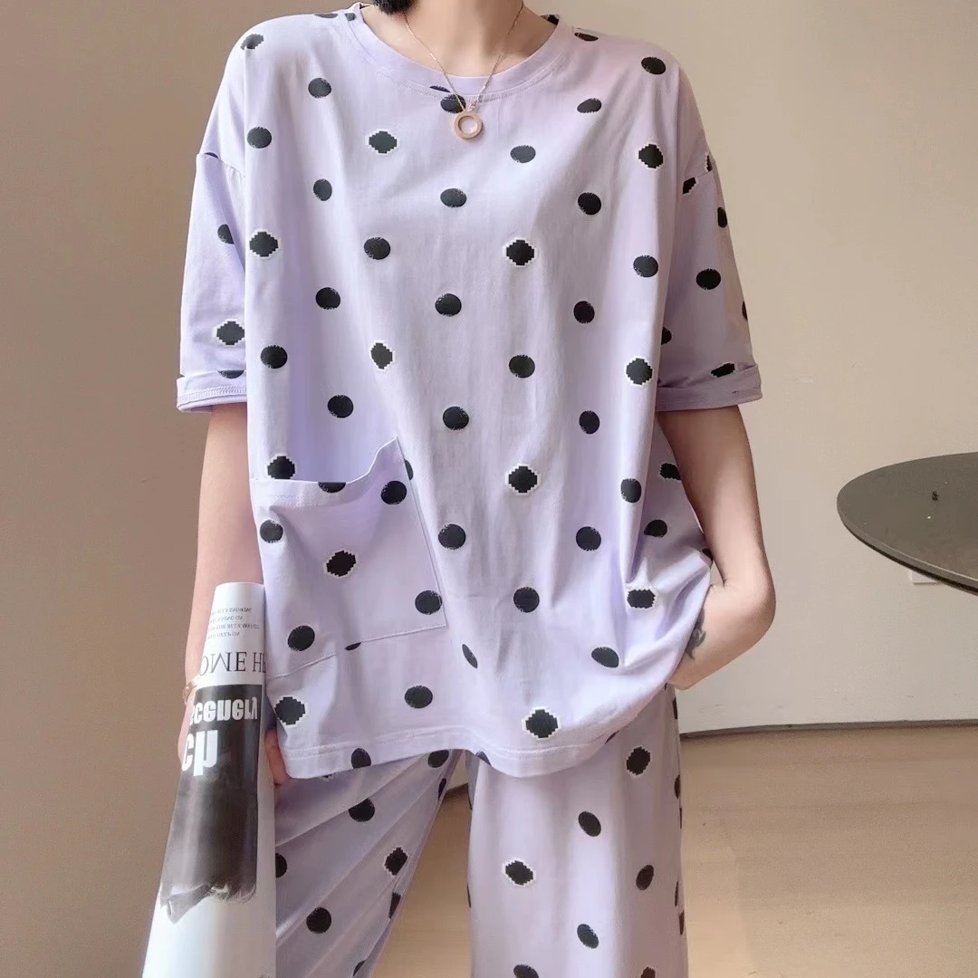 【小胖墩推荐】2401款大码卡通时尚睡衣女套装
