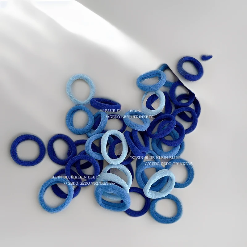 ins风高颜值克莱因蓝发圈网红扎头发小皮筋2020新款气质发绳头绳