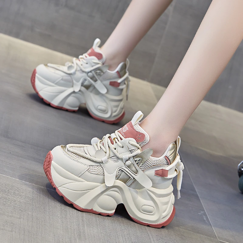 增高10.5cm老爹鞋女2024春季新款运动鞋厚底矮子乐内增高女鞋百搭