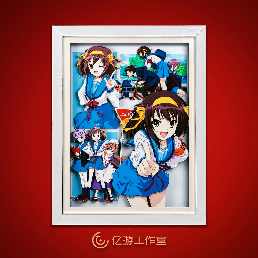 凉宫春日设计款装饰立体画长门有希周边海报壁画客厅挂画