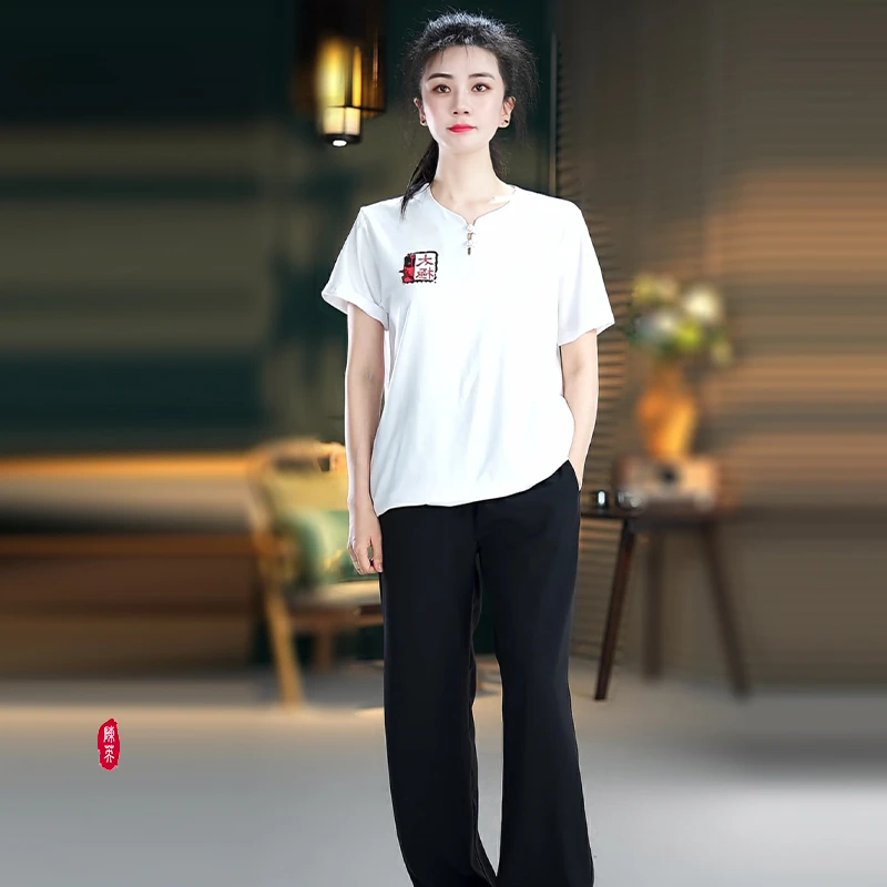 【直播间专属】陈英太极服男女夏季纯棉文化衫短袖T恤宽松休闲圆领