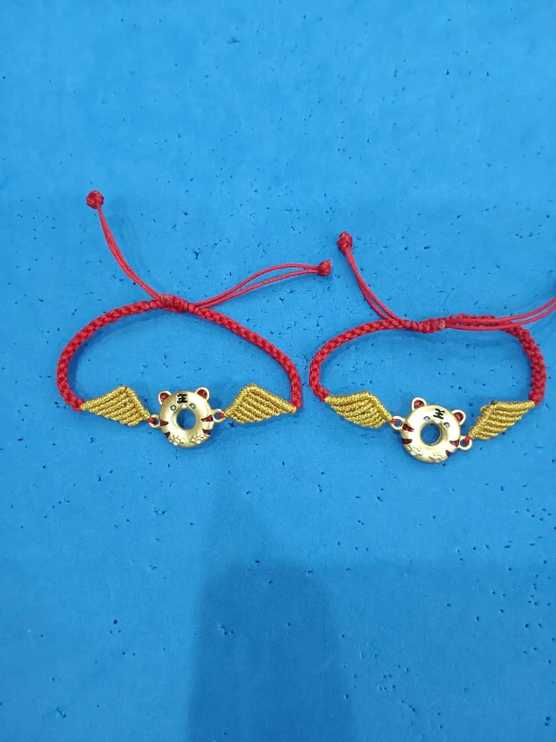 非金属锦纶手链 纯手工编绳手链编织饰品手绳情侣金色红绳手串