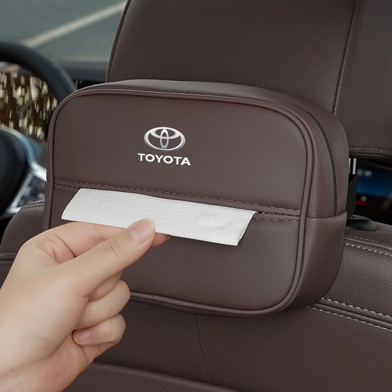 适用丰田亚洲龙奕泽威驰致炫霸道凌尚汽车抽纸包袋挂式车载纸巾盒