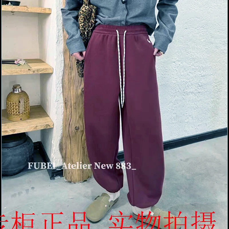 ③【一体绒保暖】安格拉红女士加绒加厚休闲保暖加厚绒女裤一条过冬