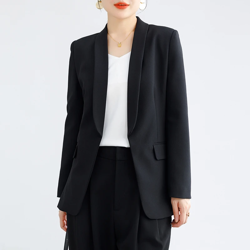 秋季新款青果领气质小众极简西装外套【0124002】