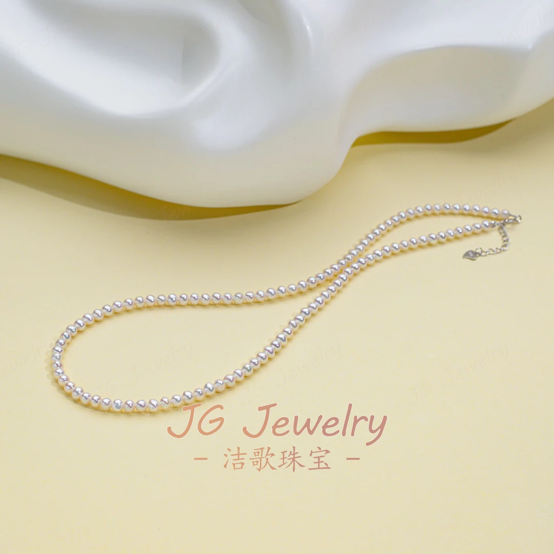 【亏本小米珠—小精灵】 S925银 淡水珍珠项链 3-5mm E02