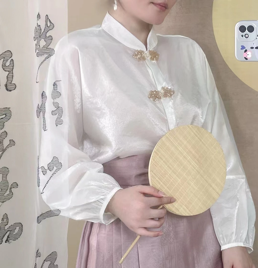 明辰灯笼袖衬衫