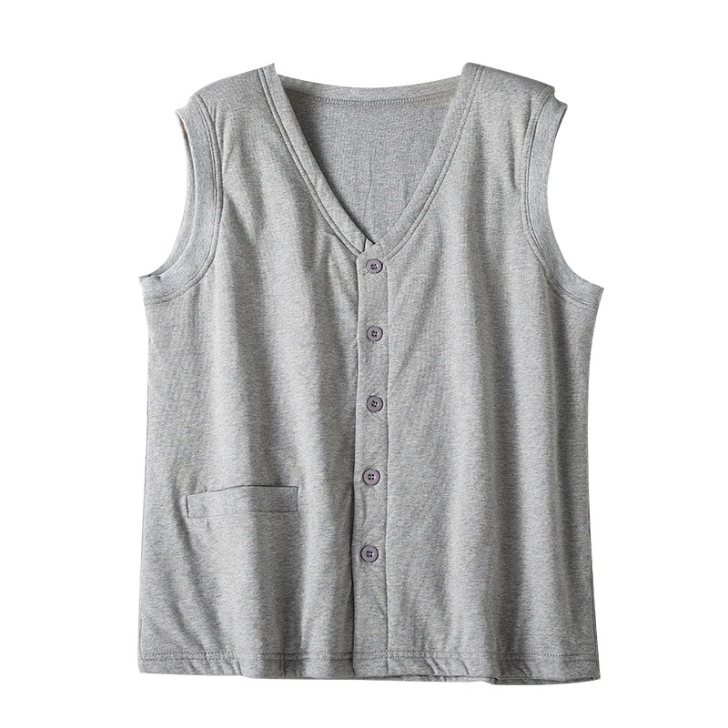 秋冬100%桑蚕丝填充保暖男背心 舒适V领简约百搭防寒保暖蚕丝马甲