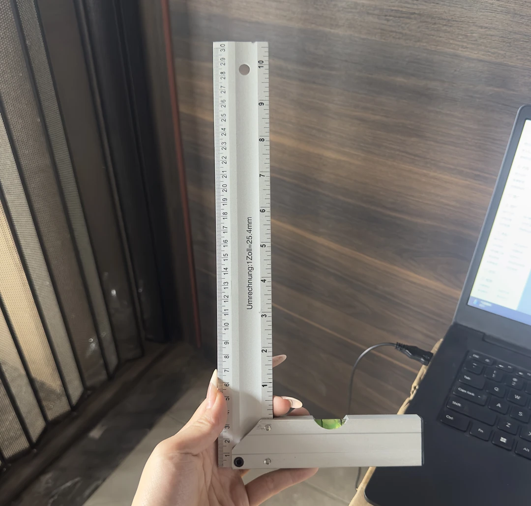 《老板专属》铝合金拐尺带水平泡直角尺300mm